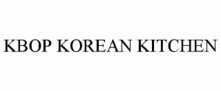 KBOP KOREAN KITCHEN
