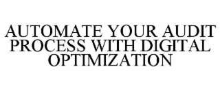 AUTOMATE YOUR AUDIT PROCESS WITH DIGITAL OPTIMIZATION