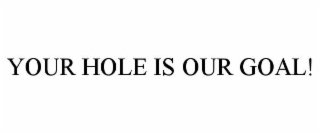 YOUR HOLE IS OUR GOAL!