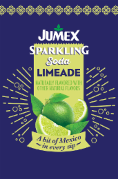 JUMEX SPARKLING SODA LIMEADE NATURALLY FLAVORED WITH OTHER NATURAL FLAVORS A BIT OF MEXICO ~ IN EVERY SIP ~