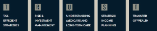 T TAX- EFFICIENT STRATEGIES R RISK & INVESTMENT MANAGEMENT U UNDERSTANDING MEDICARE AND LONG-TERM CARE S STRATEGIC INCOME PLANNING T TRANSFER OF WEALTH