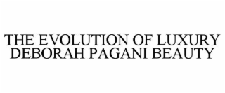 THE EVOLUTION OF LUXURY   DEBORAH PAGANI BEAUTY