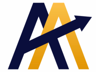 A DEPICTION OF TWO STYLIZED "A"S WITH ONE LETTER IN BLUE AND THE OTHER IN GOLD.  THE BLUE LETTER HAS A STYLIZED ARROW POINTING UPWARDS THAT IS OVERLAPPING ACROSS THE GOLD LETTER.  THE COLOR WHITE REPRESENTS BACKGROUND AND IS NOT A FEATURE OF THE MARK