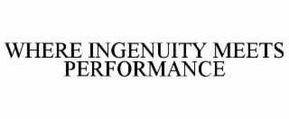 WHERE INGENUITY MEETS PERFORMANCE