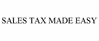 SALES TAX MADE EASY