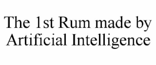 THE 1ST RUM MADE BY ARTIFICIAL INTELLIGENCE