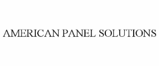 AMERICAN PANEL SOLUTIONS