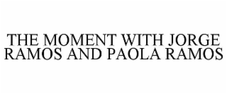THE MOMENT WITH JORGE RAMOS AND PAOLA RAMOS