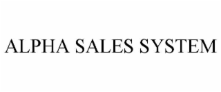ALPHA SALES SYSTEM