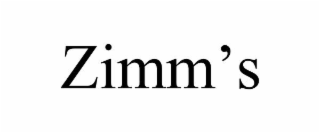 ZIMM’S