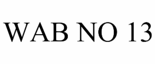 WAB NO 13