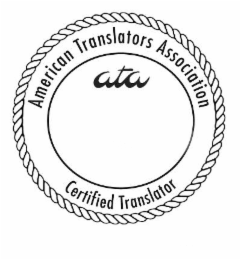 AMERICAN TRANSLATORS ASSOCIATION ATA CERTIFIED TRANSLATOR