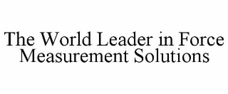 THE WORLD LEADER IN FORCE MEASUREMENT SOLUTIONS