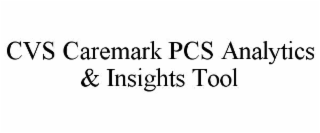 CVS CAREMARK PCS ANALYTICS & INSIGHTS TOOL