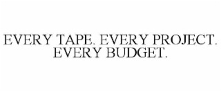 EVERY TAPE. EVERY PROJECT. EVERY BUDGET.