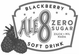BLACKBERRY ALE8 ZERO SUGAR ZILCH NIL NADA SOFT DRINK