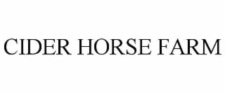 CIDER HORSE FARM