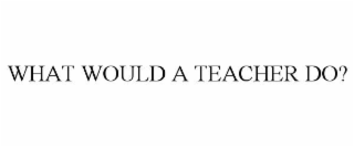 WHAT WOULD A TEACHER DO?