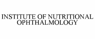 INSTITUTE OF NUTRITIONAL OPHTHALMOLOGY