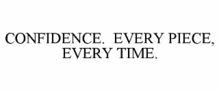 CONFIDENCE.  EVERY PIECE, EVERY TIME.