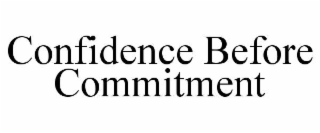 CONFIDENCE BEFORE COMMITMENT