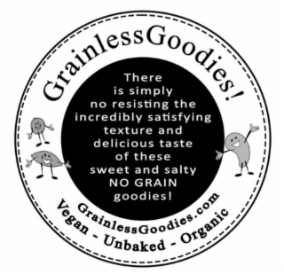GRAINLESSGOODIES! THERE IS SIMPLY NO RESISTING THE INCREDIBLY SATISFYING TEXTURE AND DELICIOUS TASTE OF THESE SWEET AND SALTY NO GRAIN GOODIES! GRAINLESSGOODIES.COM VEGAN - UNBAKED - ORGANIC