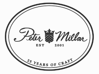 PETER MILLAR EST 2001 25 YEARS OF CRAFT