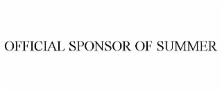 OFFICIAL SPONSOR OF SUMMER