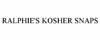 RALPHIE'S KOSHER SNAPS