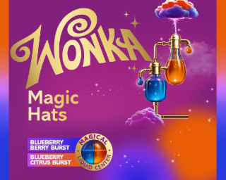 WONKA MAGIC HATS BLUEBERRY BERRY BURST BLUEBERRY CITRUS BURST MAGICAL LIQUID CENTER