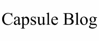 CAPSULE BLOG