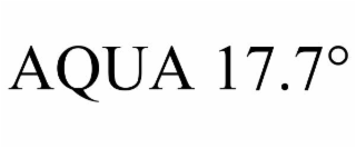 AQUA 17.7°