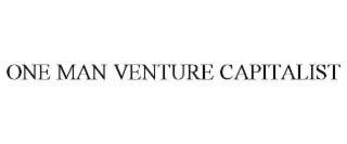 ONE MAN VENTURE CAPITALIST