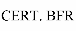 CERT. BFR