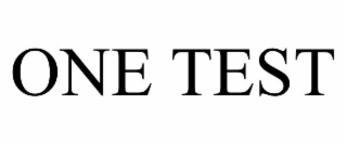ONE TEST