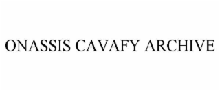 ONASSIS CAVAFY ARCHIVE