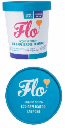 SUPER SUPER PLUS FLO ORGANIC COTTON ECO-APPLICATOR TAMPONS SILKY SMOOTH APPLICATOR 6 SUPER 6 SUPER PLUS MADE WITH 100% ORGANIC COTTON